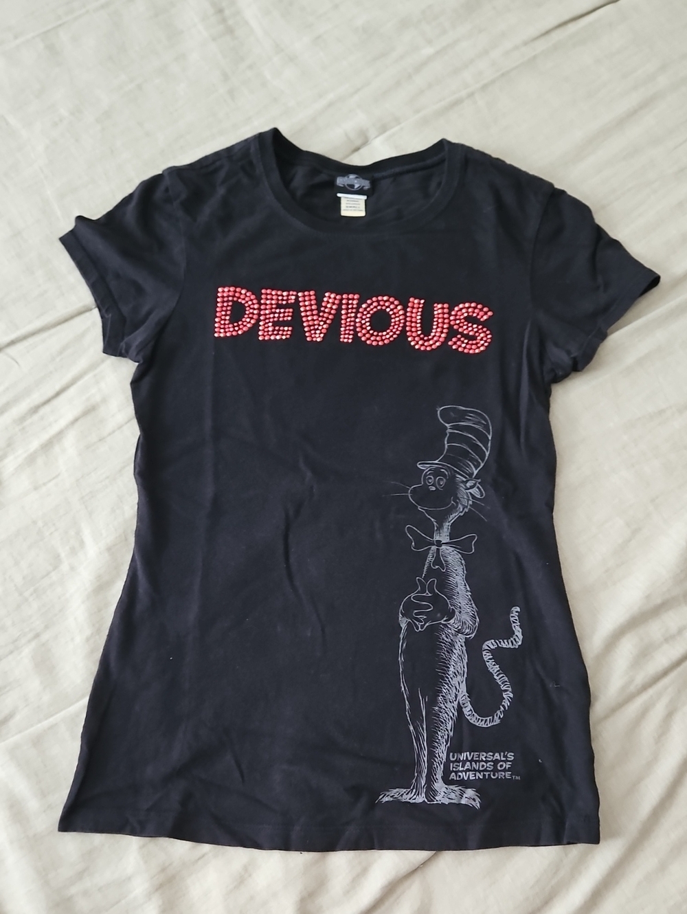 Dr. Seuss Tshirt | Bedazzled Devious Cat in the Hat Shirt